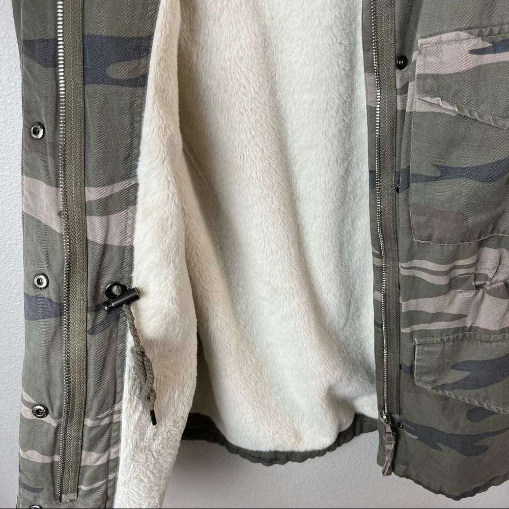Rails Whitaker Jacket Faux Fur Lining Sage Camo Contemporary Women’s Casual XS - Picture 8 of 14